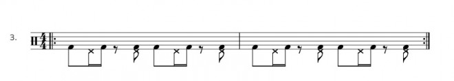 Bassdrum Hihat Ostinato - Übung 3