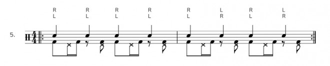 Bassdrum Hihat Ostinato - Übung 5
