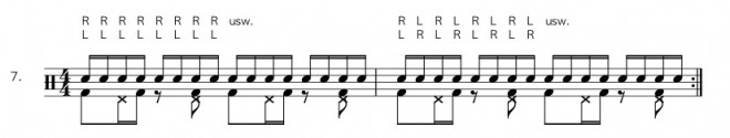 Bassdrum Hihat Ostinato - Übung 7